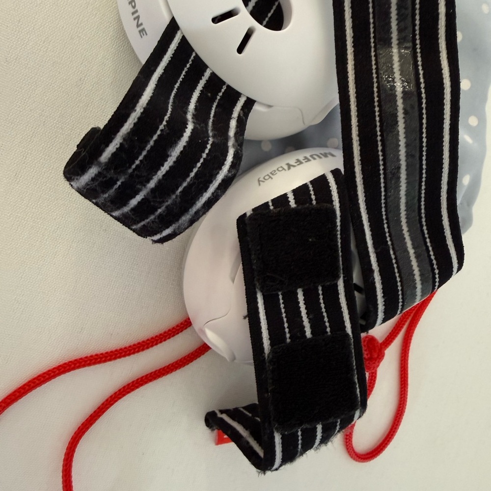 Alpine Black and White Strap with Red Tag